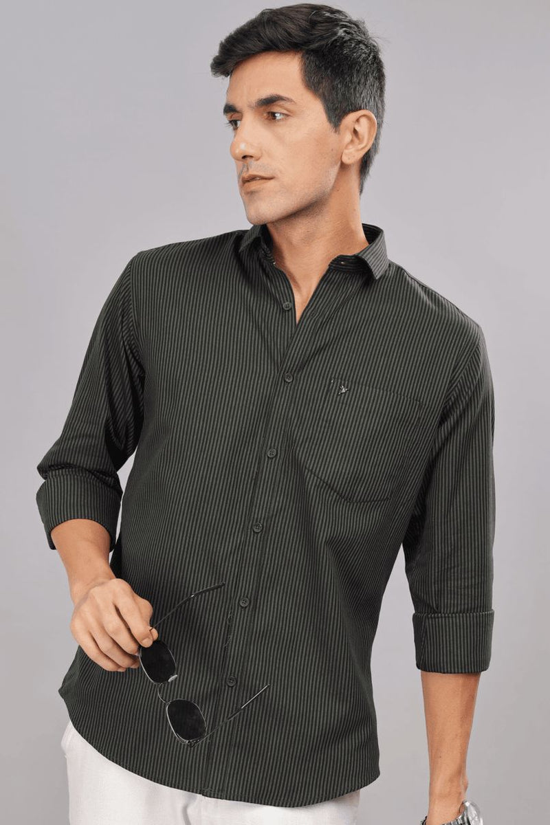 Green & Black Formal Stripes - Full-Stain Proof