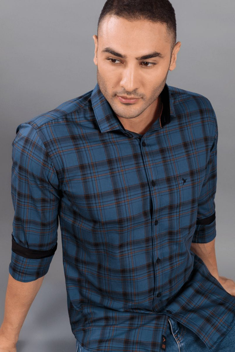 Blue and Black Checks - Full-Stain Proof
