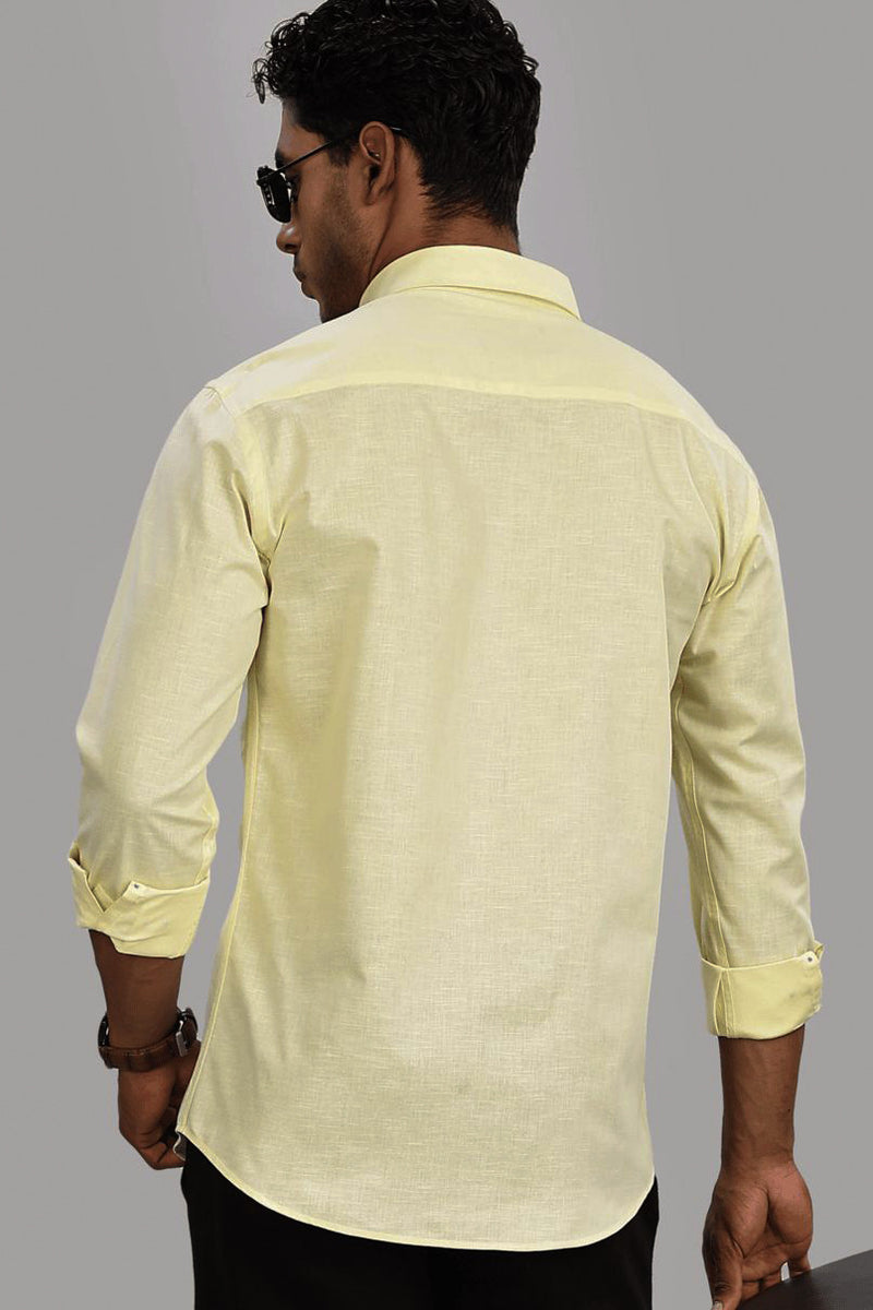 Lemon Yellow Cotton Linen - Full-Stain Proof