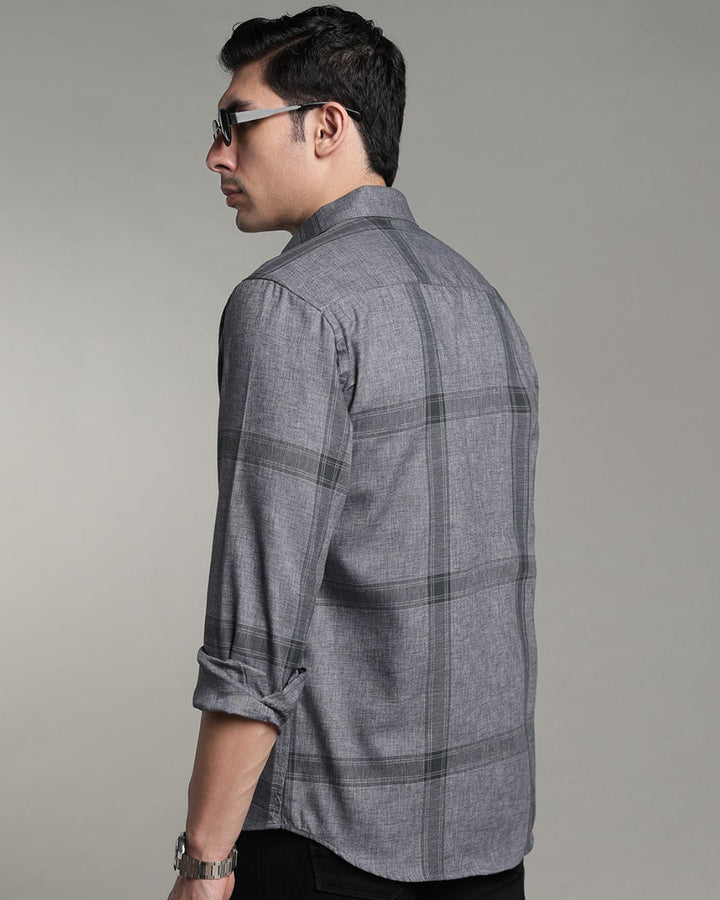 Metal Grey Large Checks -Full-Stain Proof
