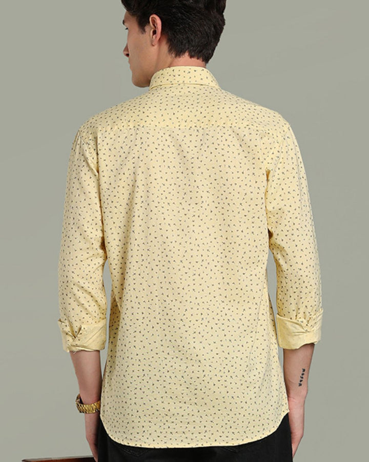 Yellow Flower Print -Full-Stain Proof