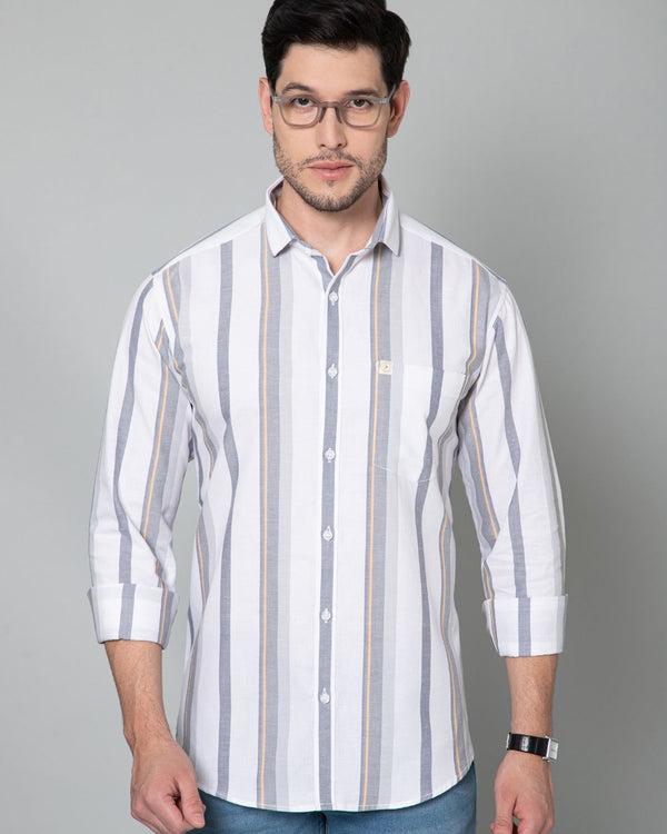 White Navy Stripes - Full-Stain Proof