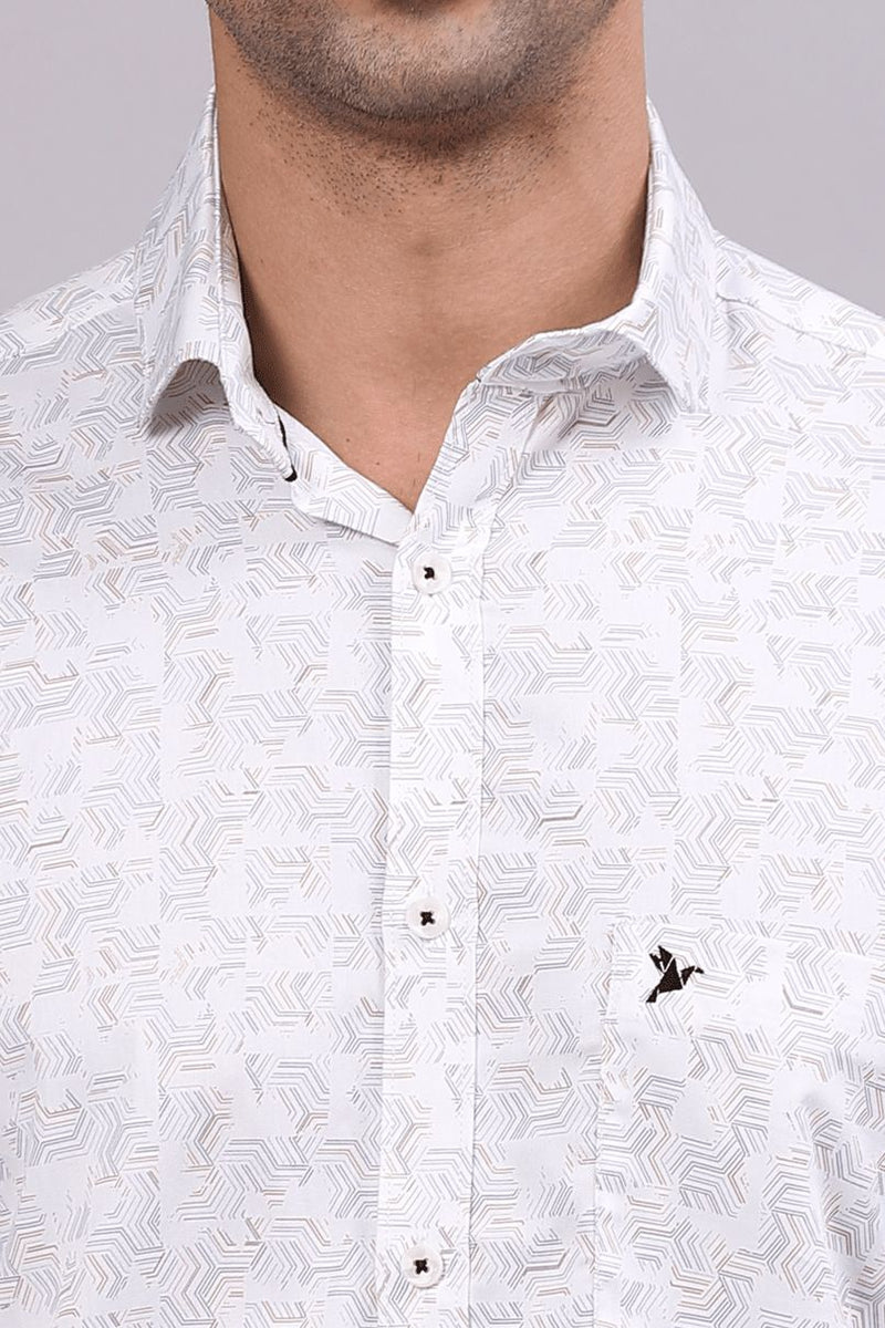 FATHER & SON - White Semi Hexagon Print