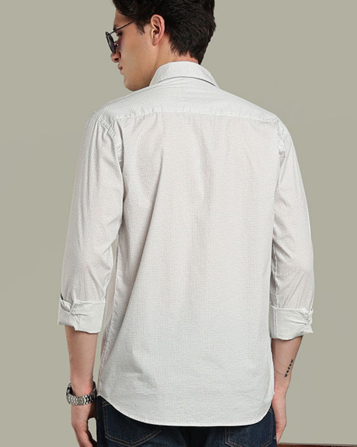 White Micro Print - Full-Stain Proof