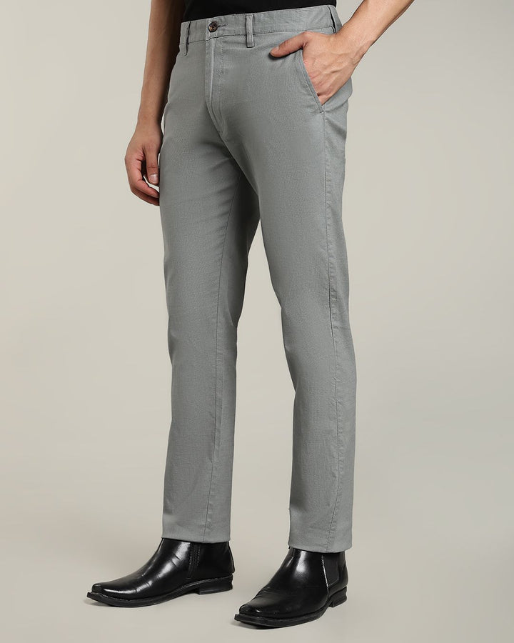 Greenish Grey - 2 way stretch - COTTON LINEN PANT