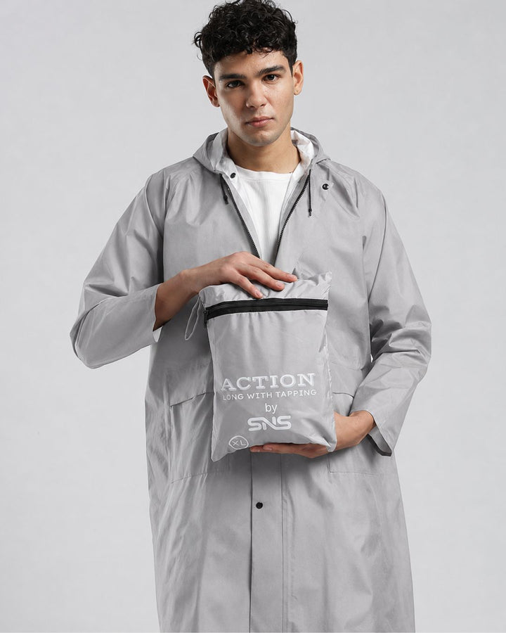Silver Grey - Poncho Rain Jacket (Pant Not Included)