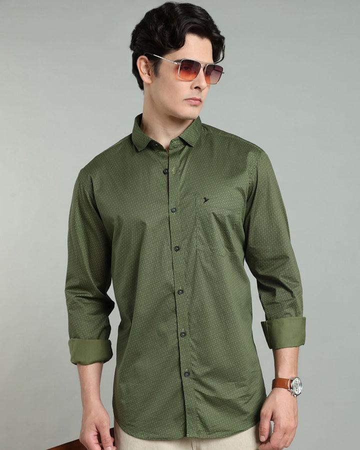 Army Green Print -Full-Stain Proof