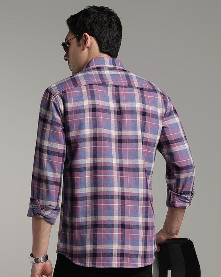 Dusty Pink & Black Line Checks -Full-Stain Proof