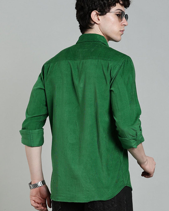 Parrot Green  -Full-Corduroy Shirt
