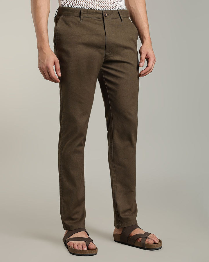 Dark Green - 2 way stretch - COTTON LINEN PANT