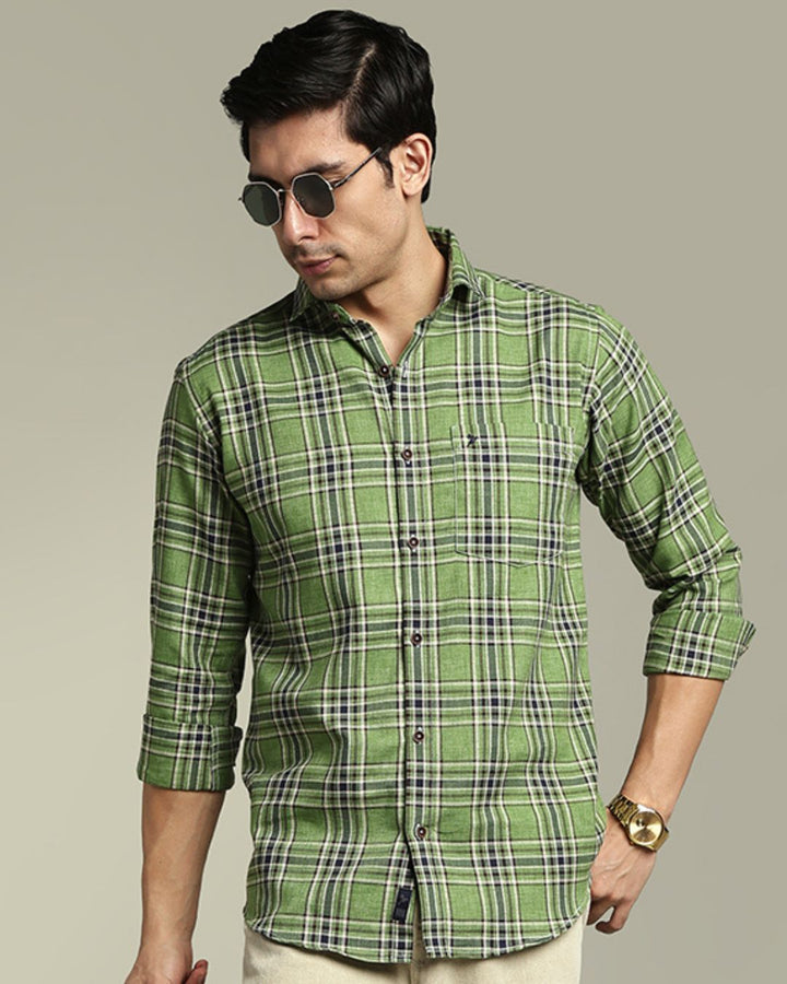 Fern Green Checks -Full-Stain Proof