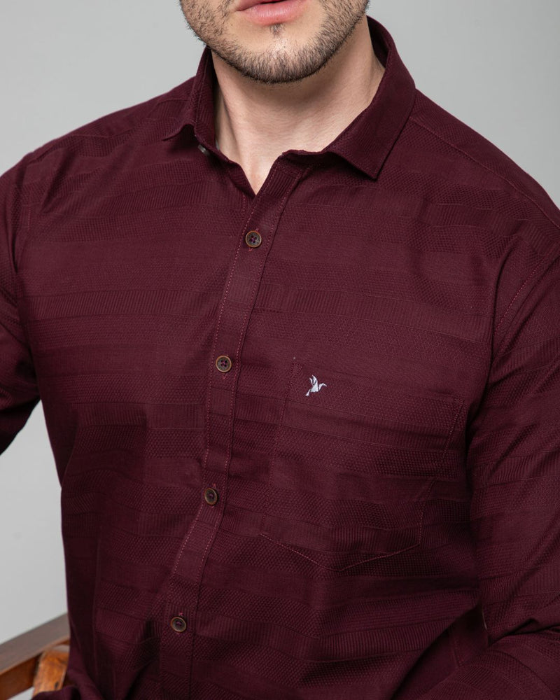 Dark Wine Stripes - Full-Stain Proof