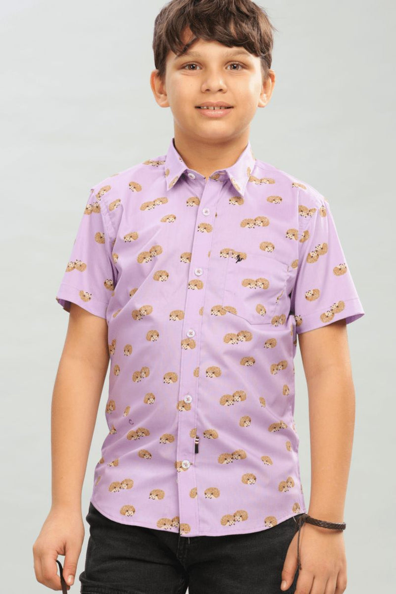 KIDS - Pink Porcupine Print - Half-Stain Proof Shirt