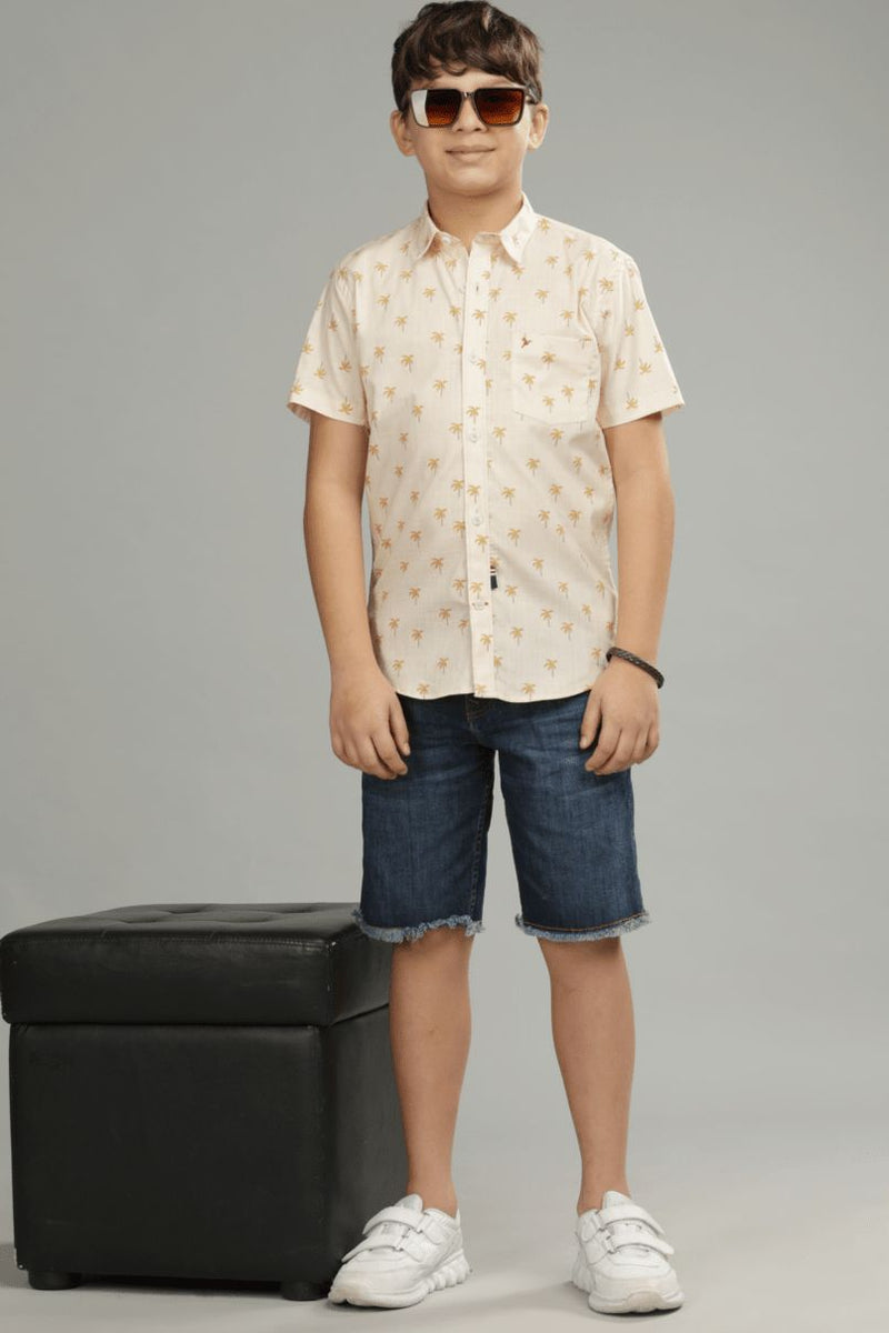 KIDS - Desert Palm Print - Half-Stain Proof Shirt