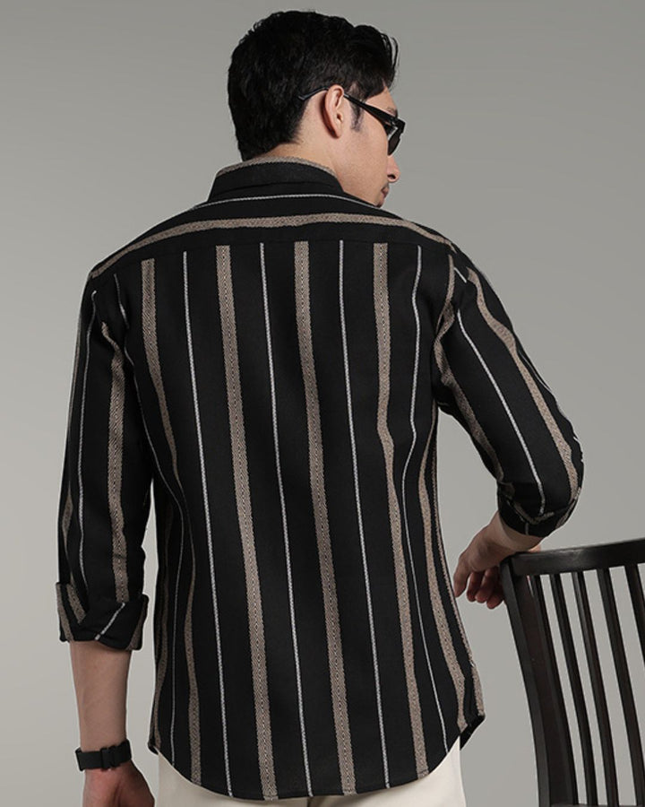 Black Monochrome Stripes  -Full-Stain Proof