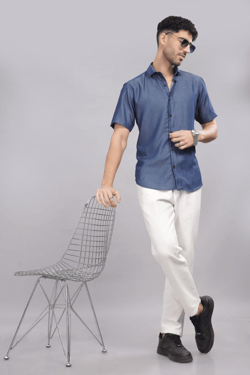 Silky Denim - Half Sleeve - Airlite Shirt