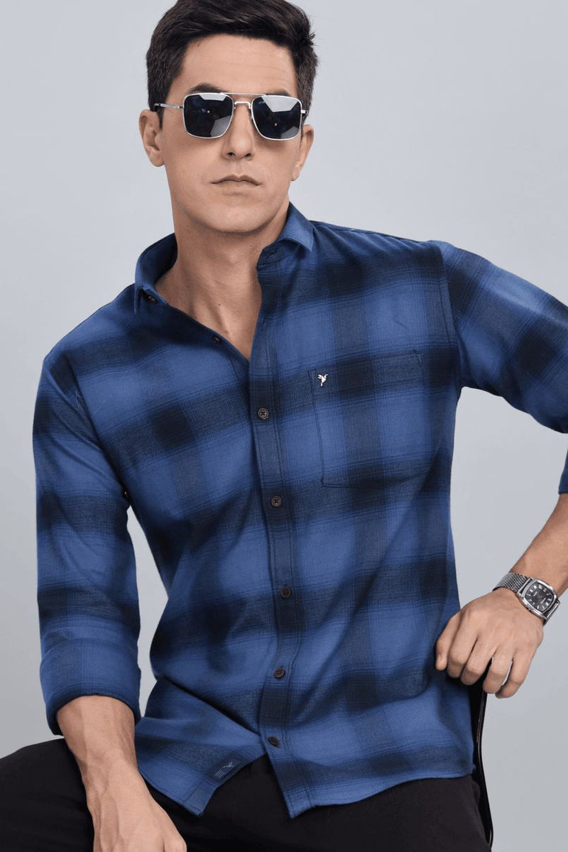 Blue & Navy Checks - Full-Stain Proof