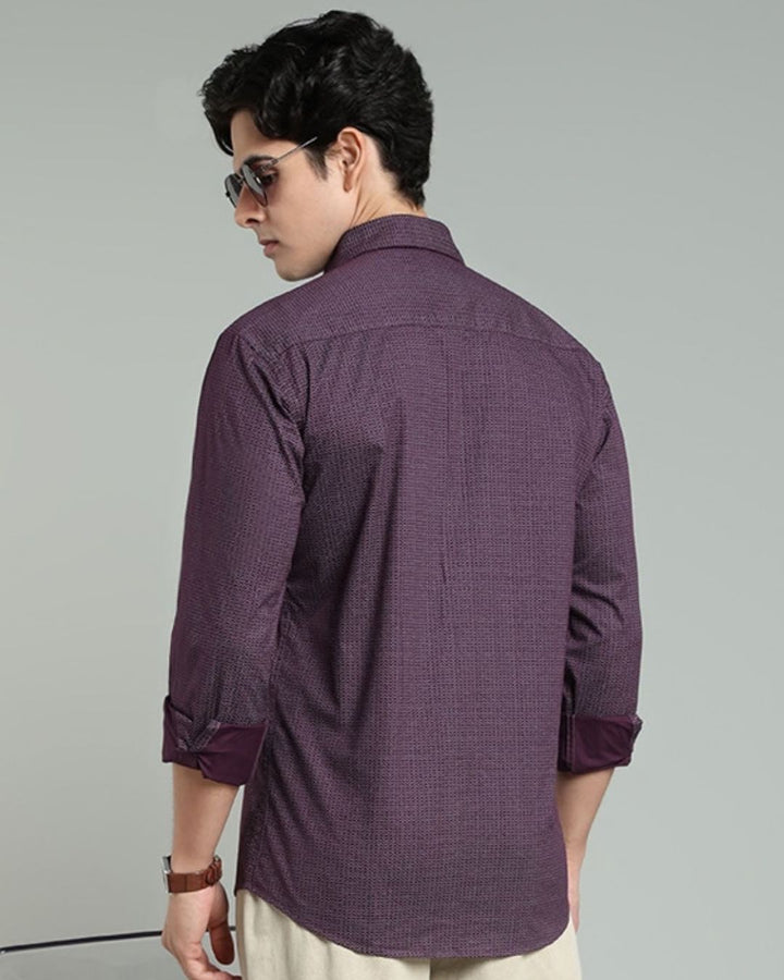 Wine Wavy Print -Full-Stain Proof