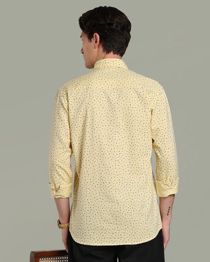 Yellow Flower Print -Full-Stain Proof