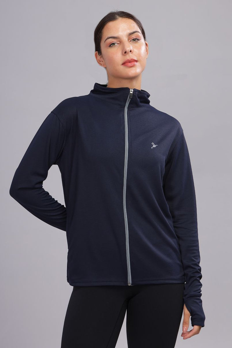 Navy Blue - Women's Sunblock Jacket