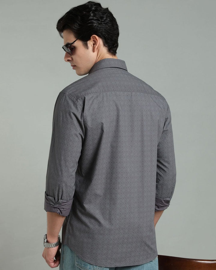 Soft Grey Tile Print -Full-Stain Proof