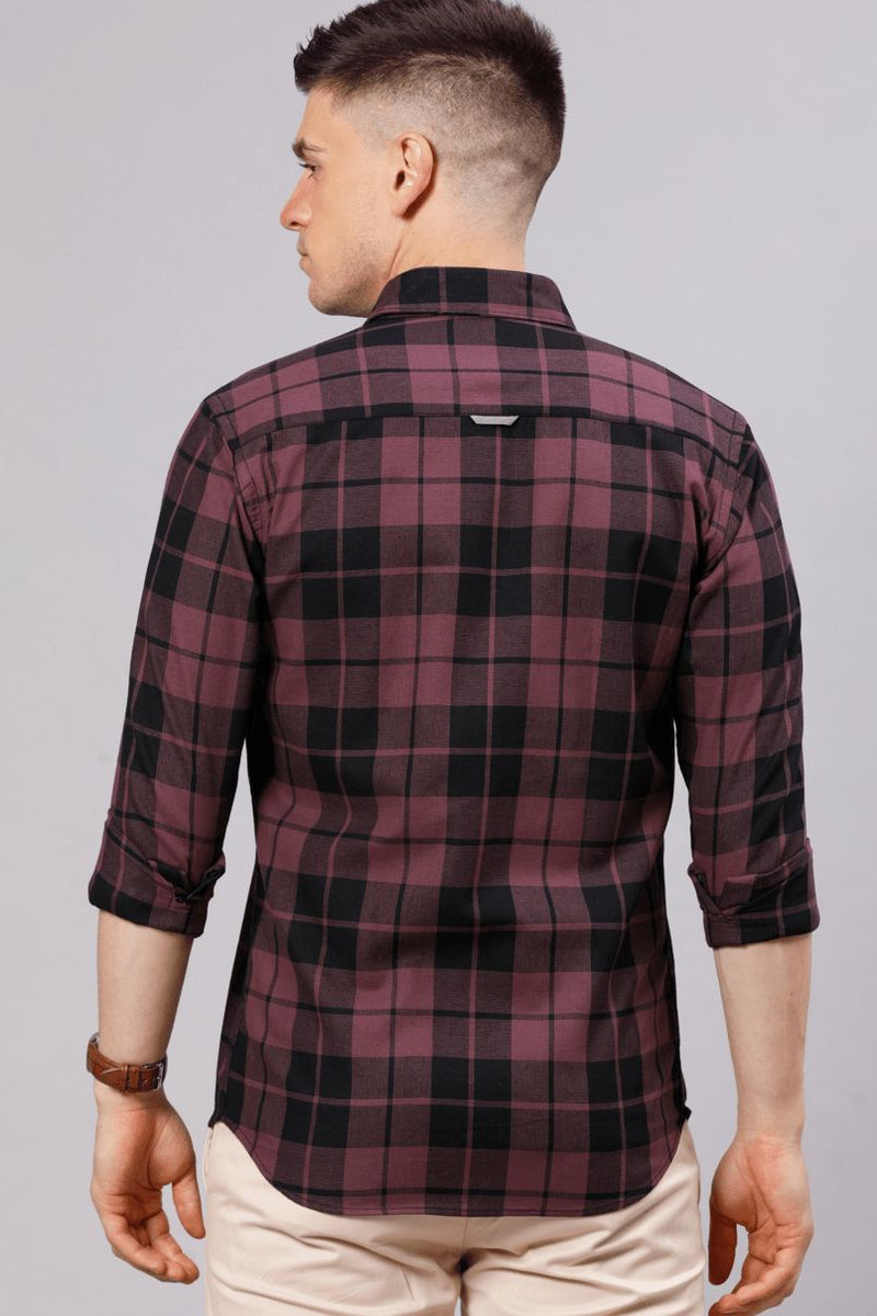 Dusty Pink & Black Checks - Full-Stain Proof