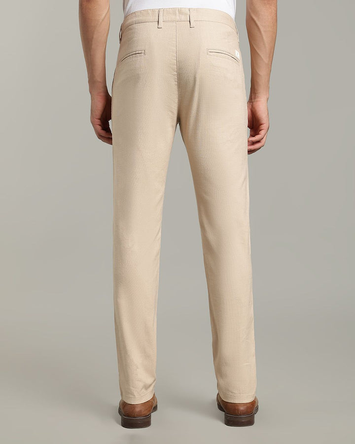 Dark Cream - 2 way stretch - COTTON LINEN PANT