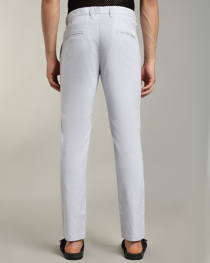 Lite Blue - 2 way stretch - COTTON LINEN PANT