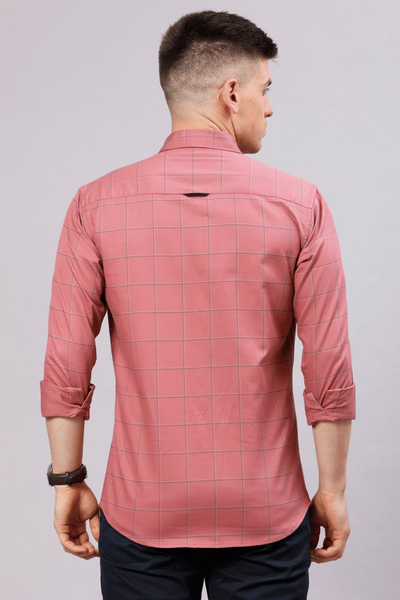 Peach Pink Checks - Full-Stain Proof