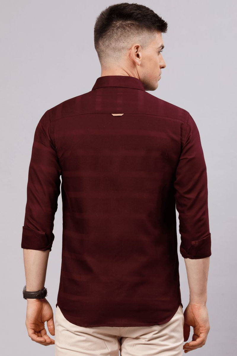 Maroon Red Stripes - Full-Stain Proof