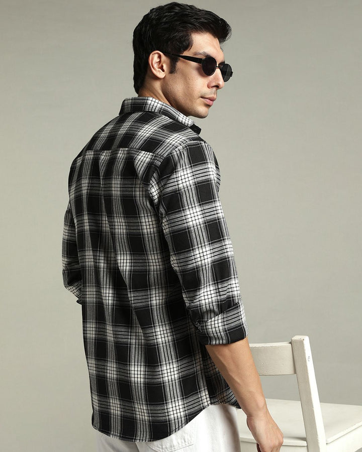 Black Multi Line Checks - Full-Stain Proof