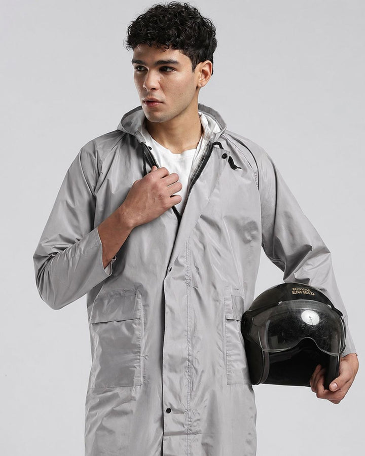 Silver Grey - Poncho Rain Jacket (Pant Not Included)