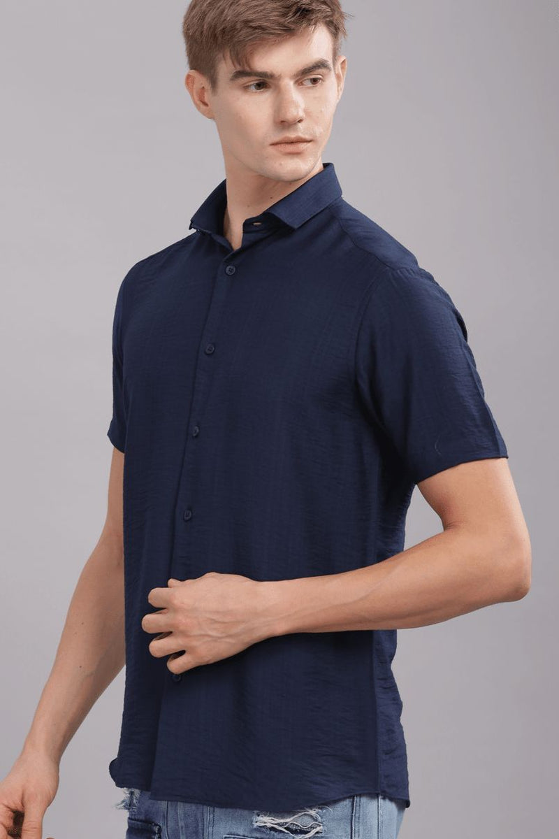 Navy Blue - Half Sleeve - Airlite Shirt