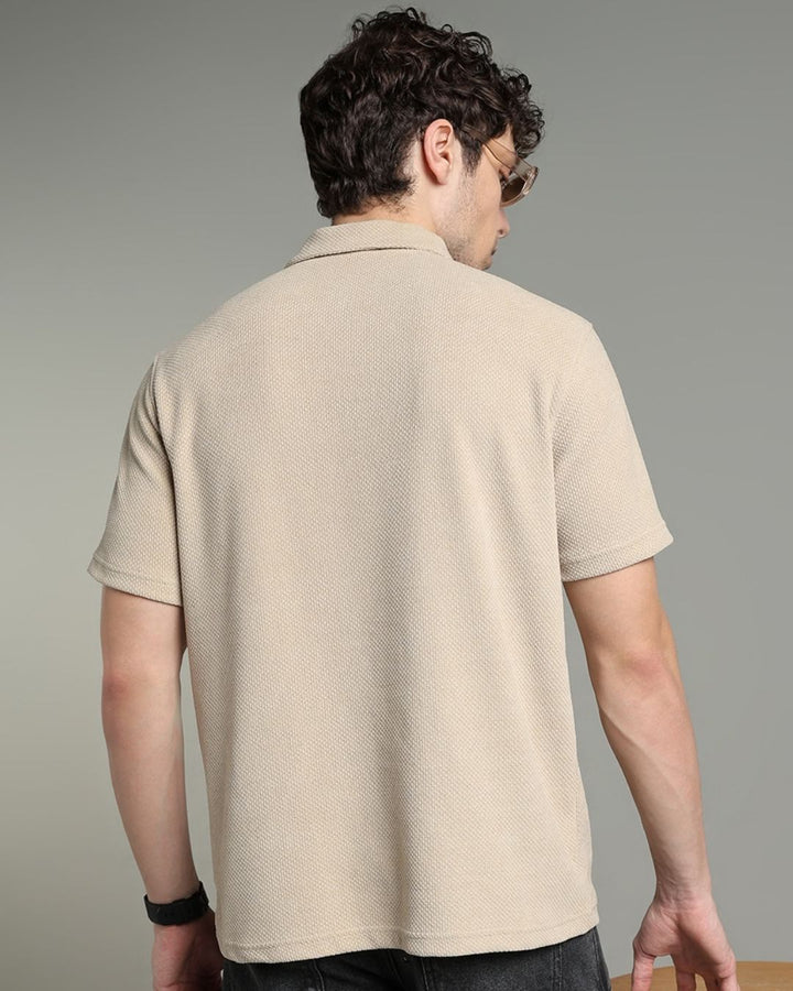 Desert Cream Pop Textured - Polo Tshirt