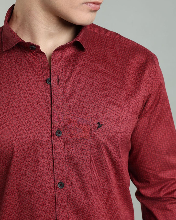 Brick Red Print -Full-Stain Proof