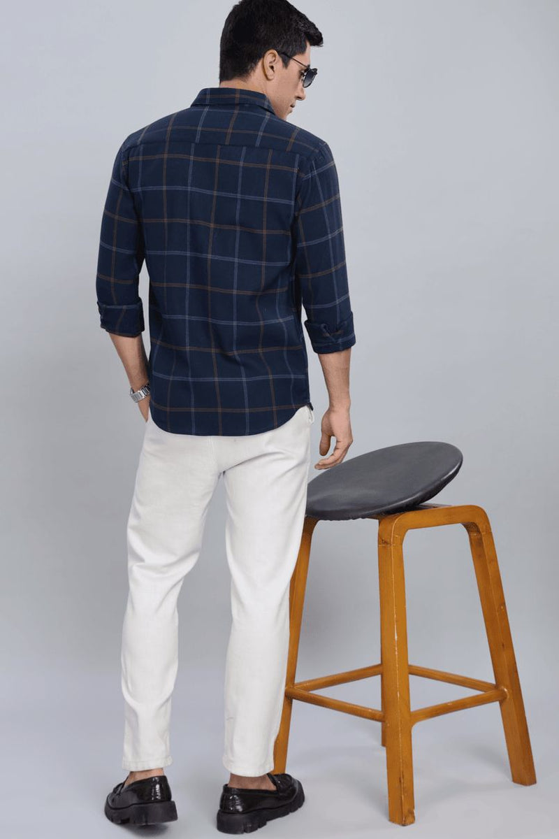 Classic Navy Checks - Full-Stain Proof