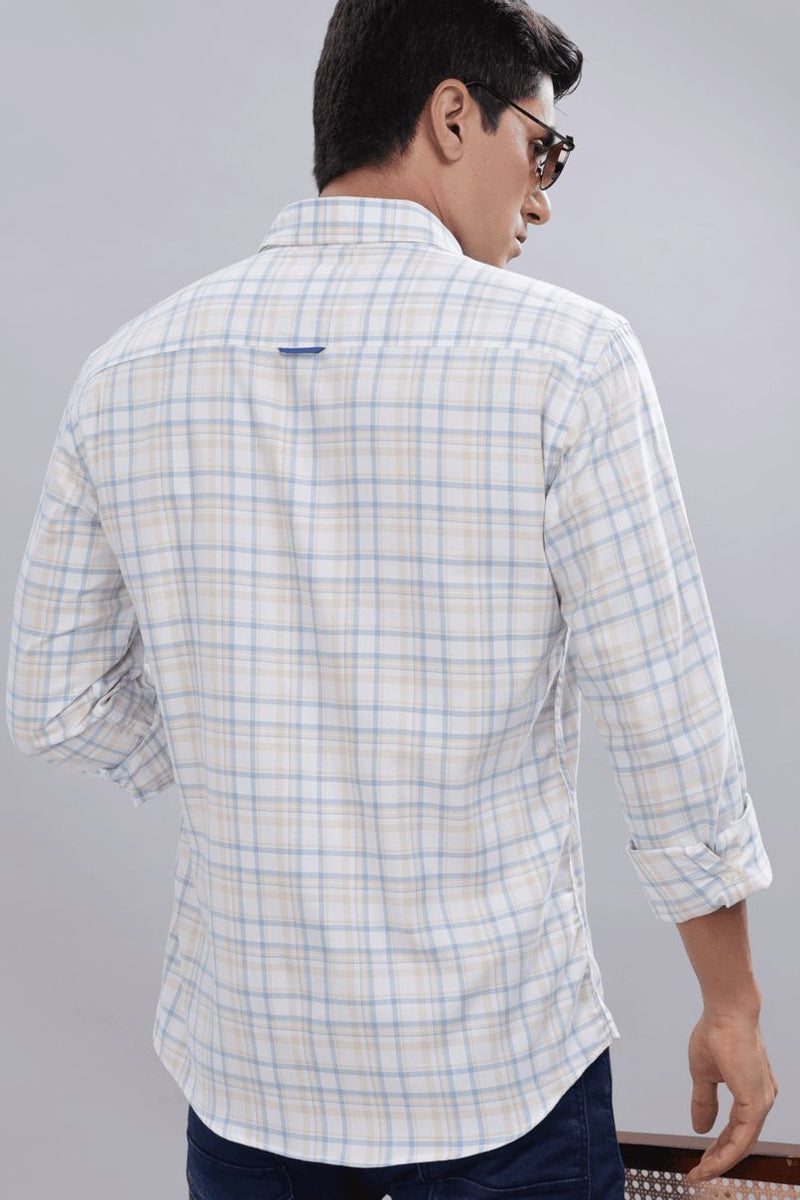 Cloud Blue Checks - Full-Stain Proof