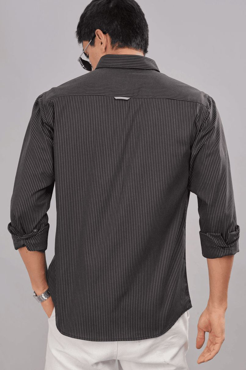 Black & Grey Formal Stripes - Full-Stain Proof