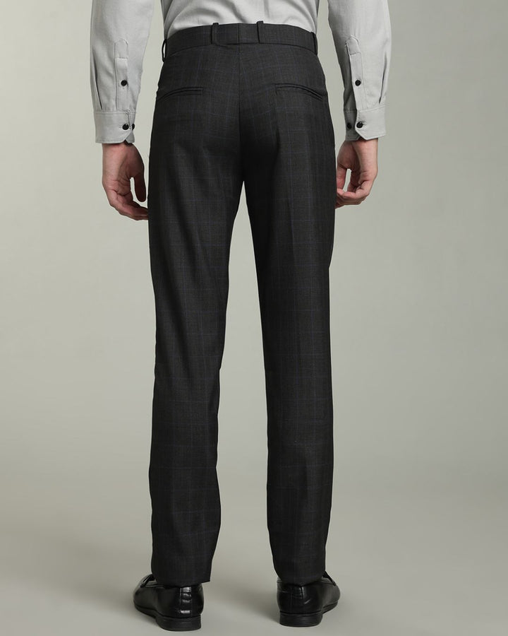 Black & Blue Line Checks - Wrinkle free Formal Pant