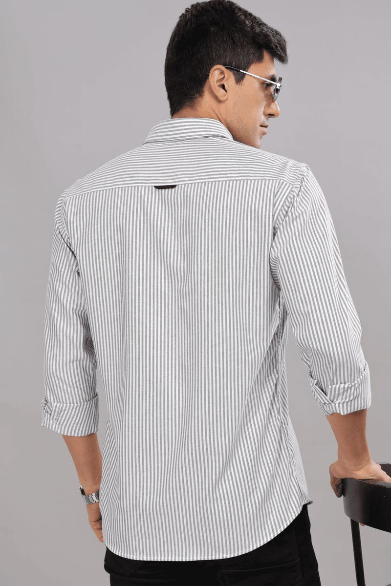 White & Black Formal Stripes - Full-Stain Proof