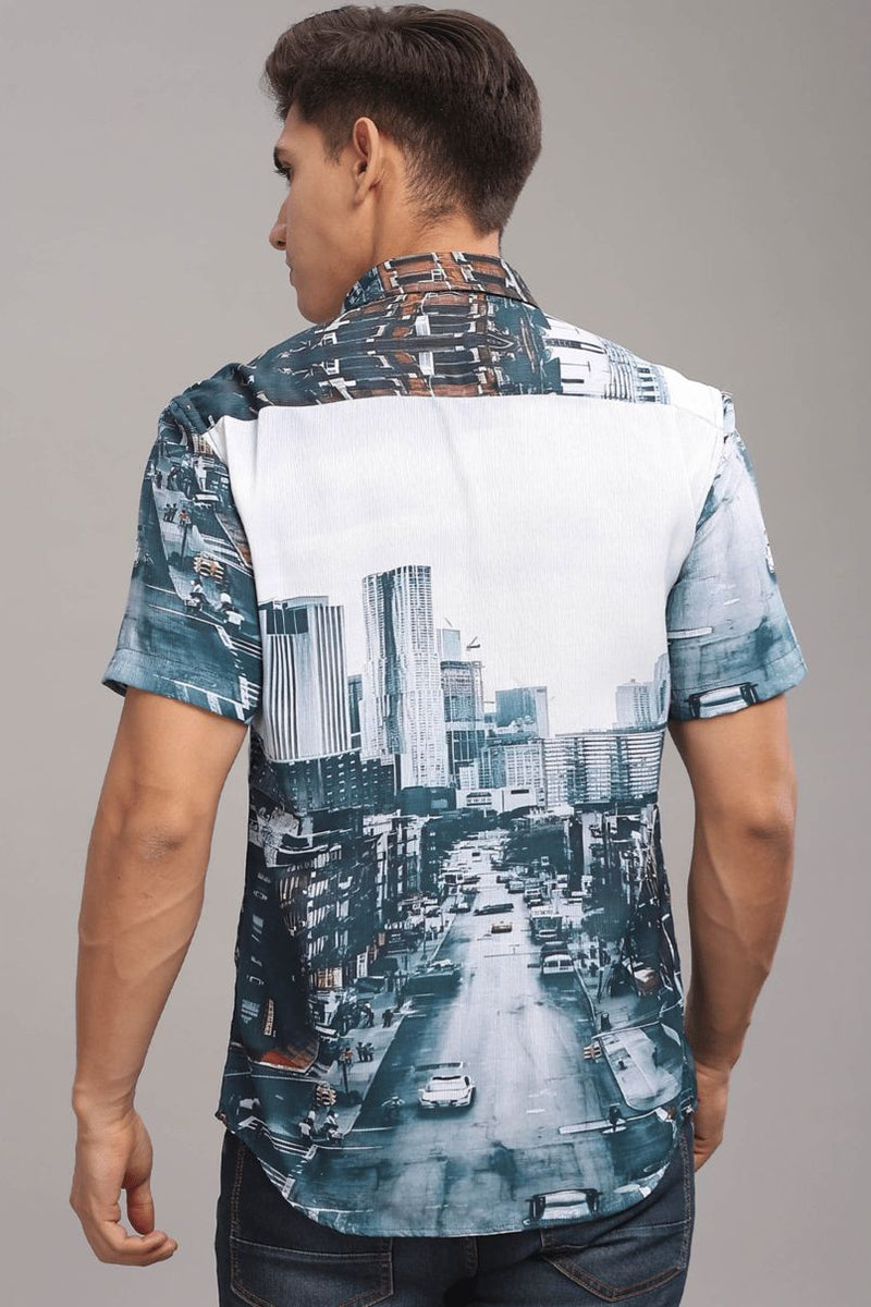 Street view Printed Shirt - Half - Wrinkle Free