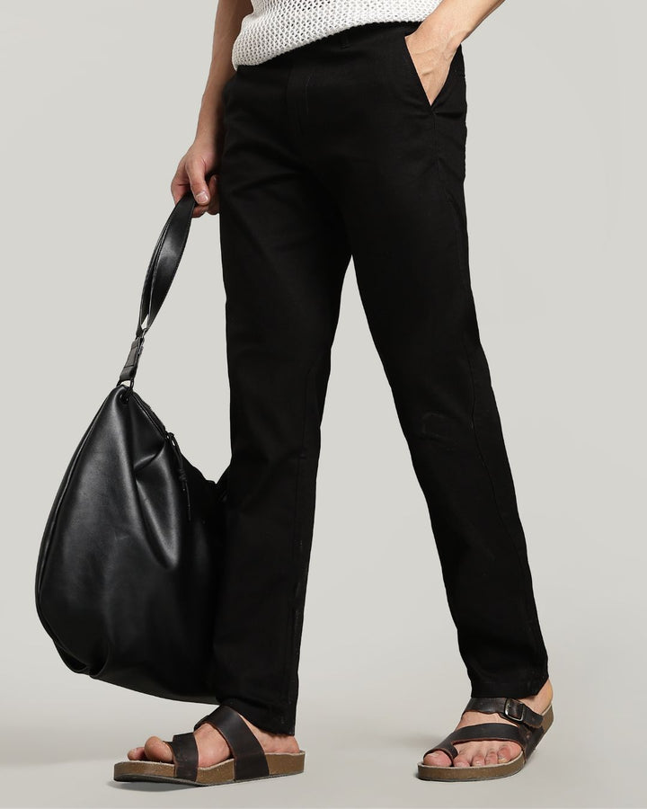 Brute Black - 2 way stretch - COTTON LINEN PANT