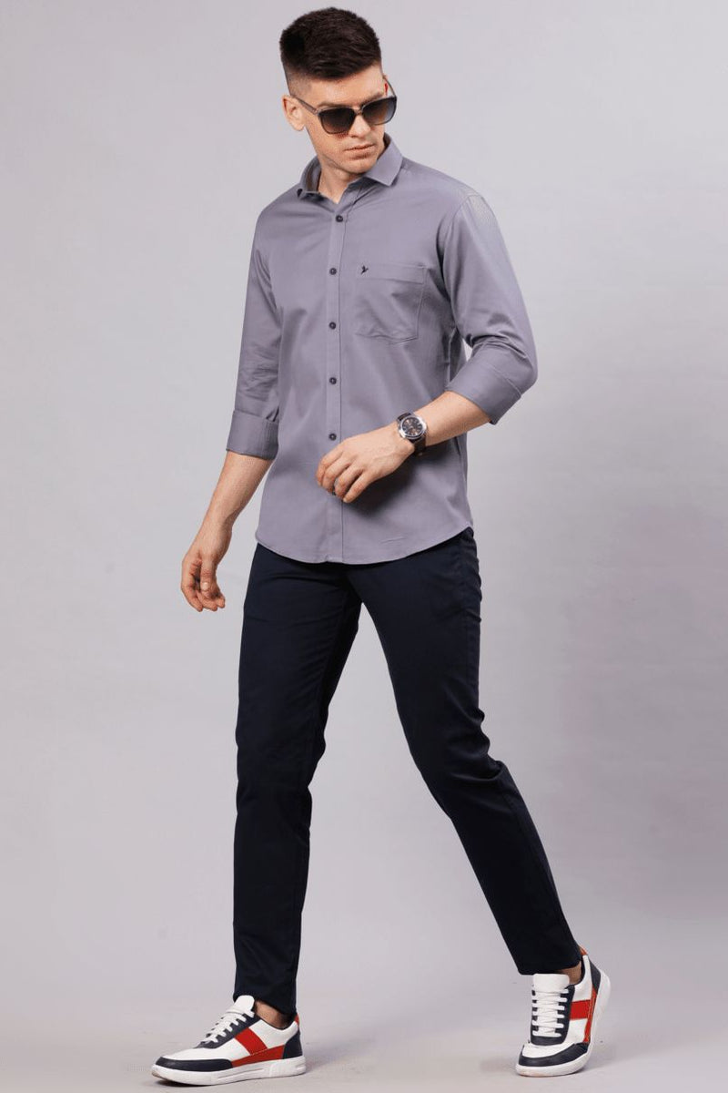 Silver Grey Solid-Full-Stain Proof