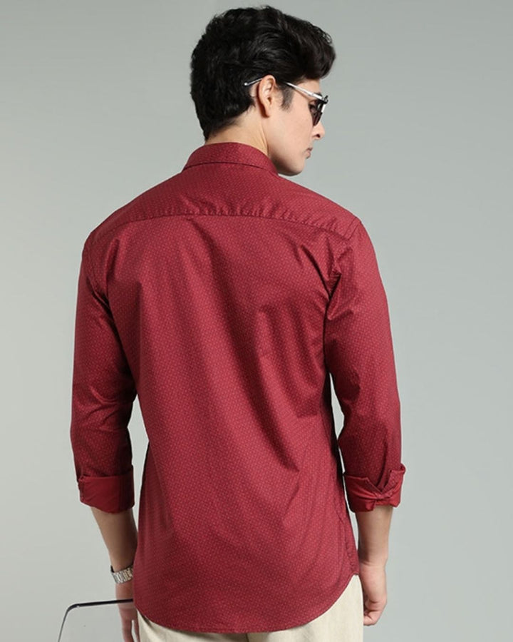 Brick Red Print -Full-Stain Proof