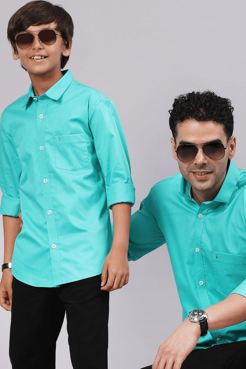 FATHER & SON - Turquoise Green Solid