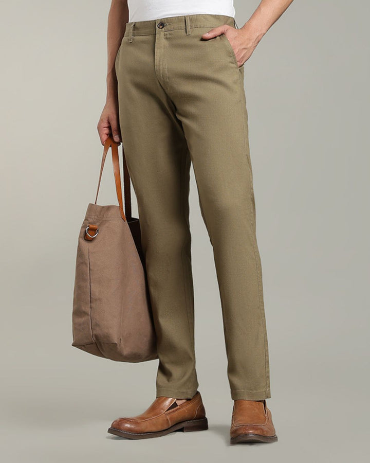 Olive Green - 2 way stretch - COTTON LINEN PANT