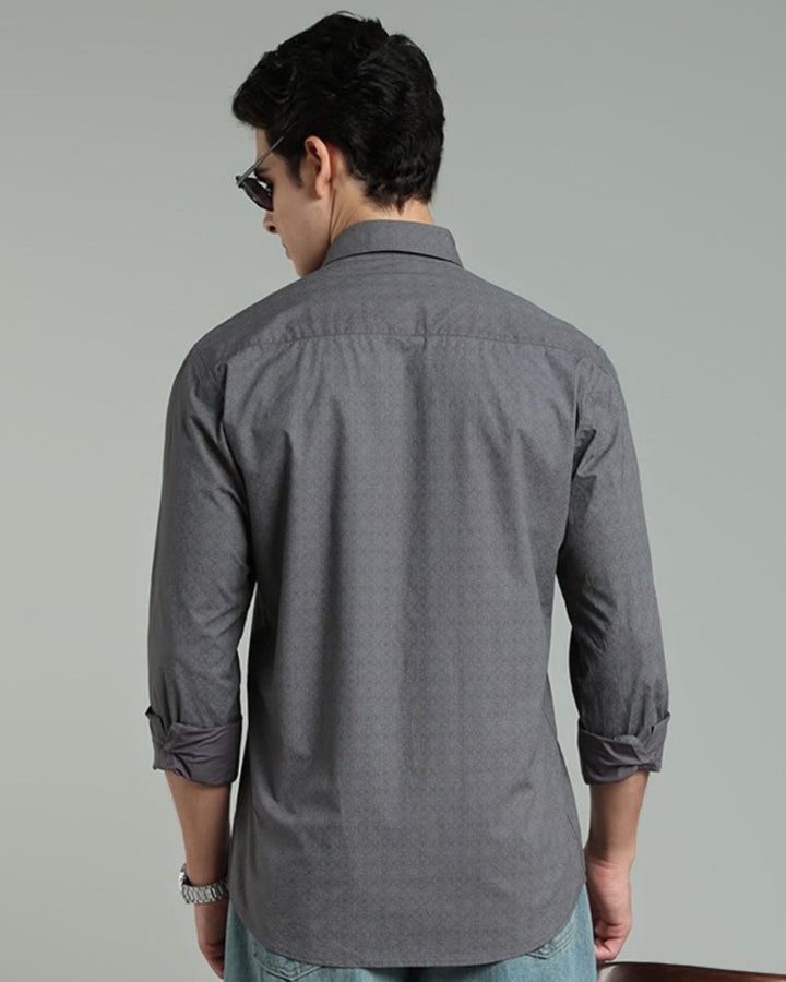 Soft Grey Tile Print -Full-Stain Proof