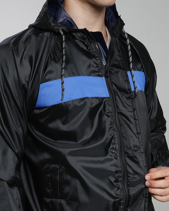 NASA Black with Blue - Rain Jacket with Pant