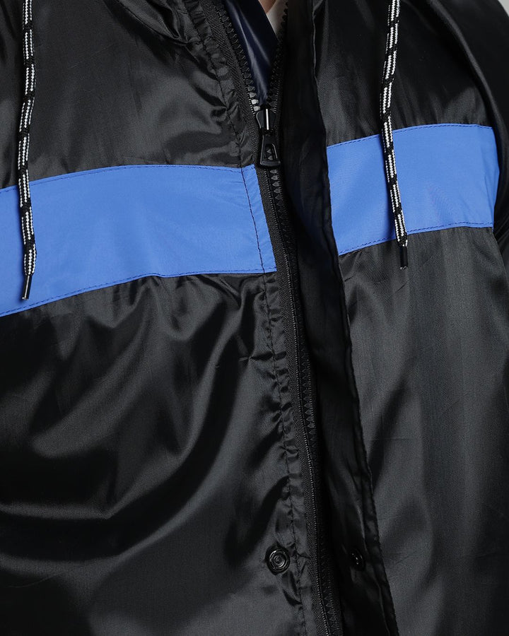 NASA Black with Blue - Rain Jacket with Pant