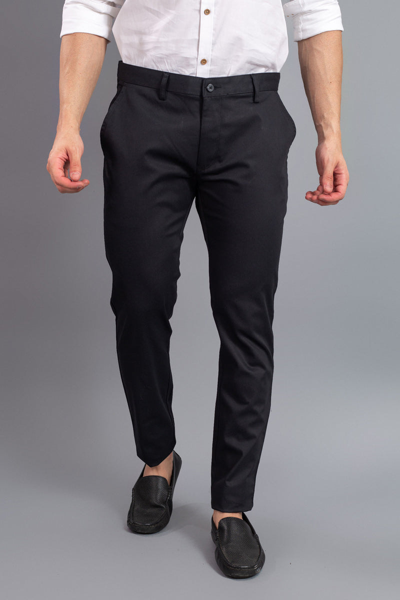 Panther Black Dotted - 2 way stretch - COTTON PANT